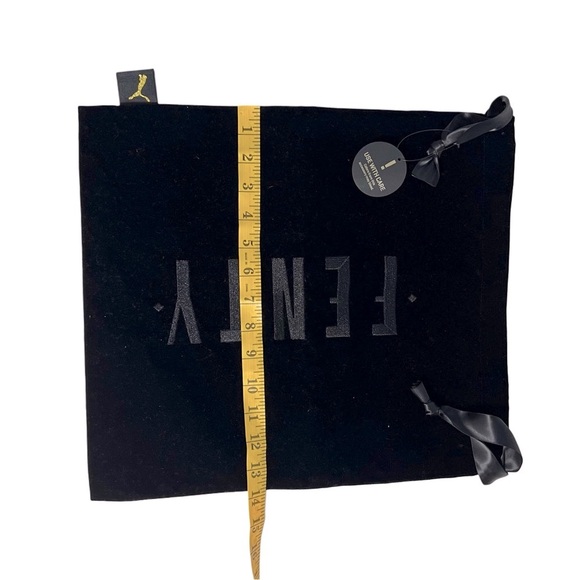 New with tag NWT Fenty Puma Black Velvet Drawstring Dust pouch 15.5x14 - Picture 4 of 6